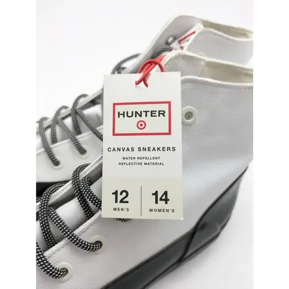 NWT Unisex Hunter Target Dipped Canvas HighTop White Shoe 251141022 Size 12M 14W - Picture 5 of 6